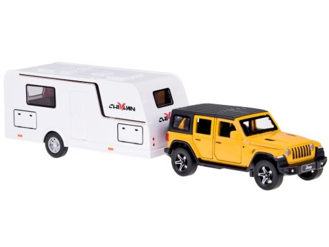 JOKOMISIADA Auto na wakacje Samochód terenowy + Przyczepa kempingowa światła ZA5351