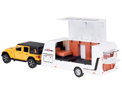 JOKOMISIADA Auto na wakacje Samochód terenowy + Przyczepa kempingowa światła ZA5351