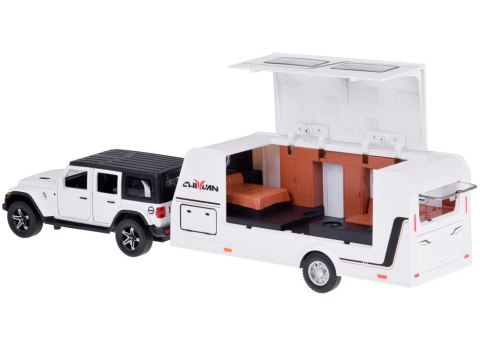 JOKOMISIADA Auto na wakacje Samochód terenowy + Przyczepa kempingowa światła ZA5351