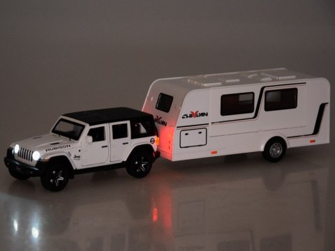 JOKOMISIADA Auto na wakacje Samochód terenowy + Przyczepa kempingowa światła ZA5351