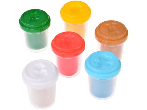 JOKOMISIADA Ciastolina Zestaw plastyczny 6 sztuk kolorowa masa plastyczna ZA5294