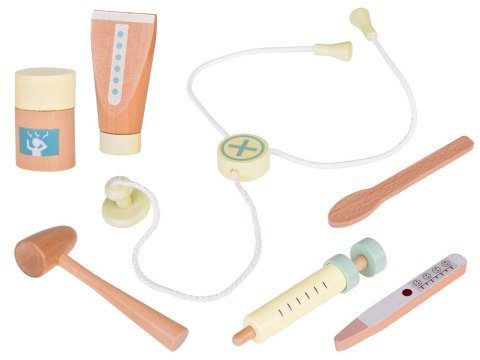 JOKOMISIADA Drewniany Zestaw lekarski Mały Lekarz Apteczka Stetoskop Strzykawka ZA5263