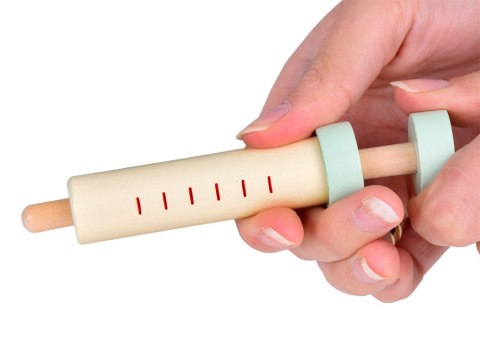 JOKOMISIADA Drewniany Zestaw lekarski Mały Lekarz Apteczka Stetoskop Strzykawka ZA5263