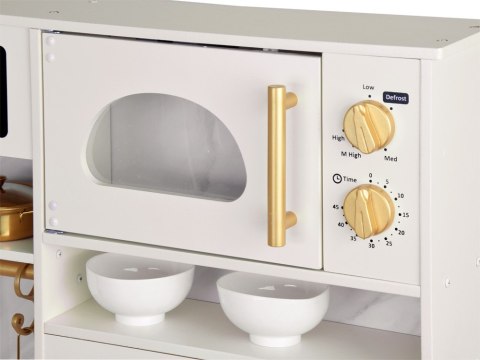 JOKOMISIADA Duża Kuchnia drewniana Styl Glamour Złote dodatki Światło + dźwięk ZA5270