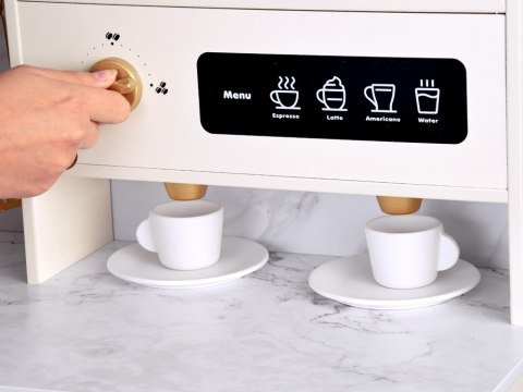 JOKOMISIADA Duża Kuchnia drewniana Styl Glamour Złote dodatki Światło + dźwięk ZA5270