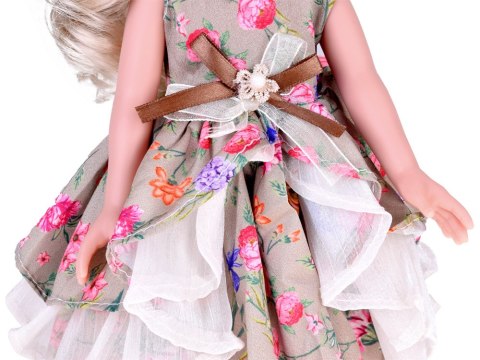 JOKOMISIADA Elegancka LALKA w falbaniastej sukience jak z bajki ZA5313