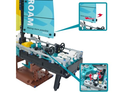 JOKOMISIADA Klocki techniczne Jacht regatowy 675-elementów kolorowe klocki ZA5296