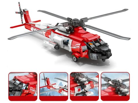 JOKOMISIADA Klocki techniczne SikorskyHH-60J Jayhawk 1137el śmigłowiec lotniczy ZA5302