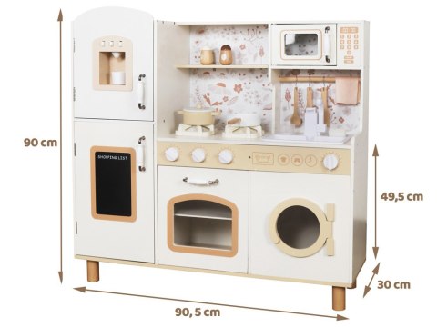 JOKOMISIADA Piękna Duża Kuchnia drewniana dla dzieci Piekarnik Pralka Lodówka ZA5271