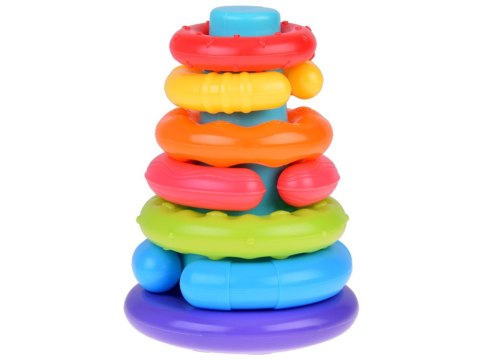 JOKOMISIADA Piramida sensoryczna kolorowe krążki do układania dla dzieci ZA5283