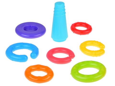 JOKOMISIADA Piramida sensoryczna kolorowe krążki do układania dla dzieci ZA5283