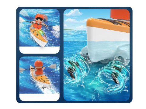 JOKOMISIADA Podświetlany Kajak z Wioślarz Zdalnie Sterowana Przygoda na Wodzie RC0678