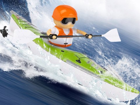 JOKOMISIADA Podświetlany Kajak z Wioślarz Zdalnie Sterowana Przygoda na Wodzie RC0678