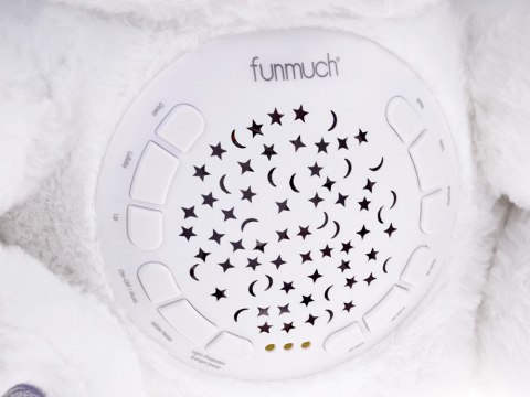 JOKOMISIADA Projektor Pluszowy biały MIŚ Lampka kołysanka dla malucha ZA5289