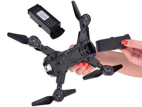 JOKOMISIADA Quadrocopter Latający Dron model zdalnie sterowany składany + pilot RC0681