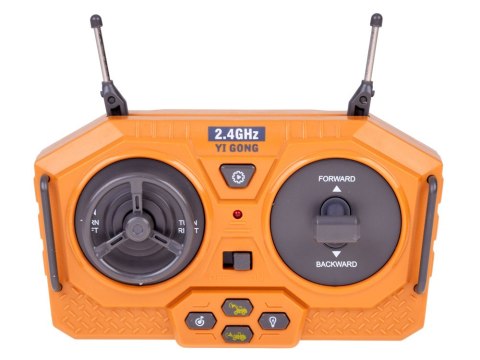 JOKOMISIADA Sterowany SPYCHACZ ruchome ramię światło dźwięk + pilot 2,4GHz RC0686