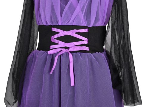 JOKOMISIADA Sukienka + Kapelusz Kostium przebranie dla Czarodziejka Czarownica ZA5279