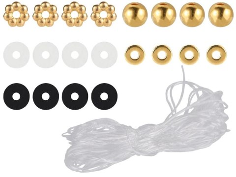 JOKOMISIADA Zestaw Koraliki złote czarne białe Bransoletka Przyjaźni Zrób sam ZA5284