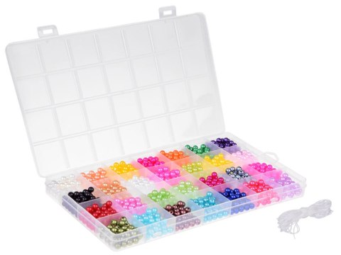 JOKOMISIADA Zestaw Perły Koraliki do robienia Bransoletek Przyjaźni DIY ZA5285
