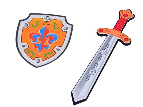 JOKOMISIADA Zestaw dla Rycerza Piankowa Tarcza Miecz piankowy godło Lilia ZA5315