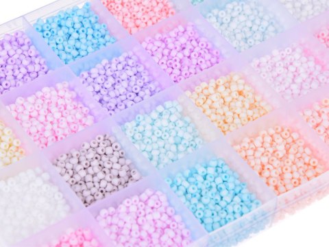 JOKOMISIADA Zestaw pastelowe Koraliki do Bransoletek Przyjaźni 24 kolory ZA5336