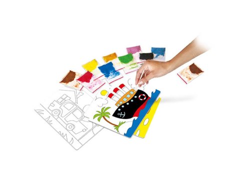 Alexander Alexander piaskowe malowanki zestaw 2 obrazki statek samochód ZA5407