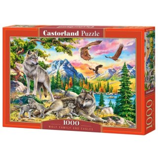 Castorland Puzzle 1000-elementów Wolf Family and Eagles