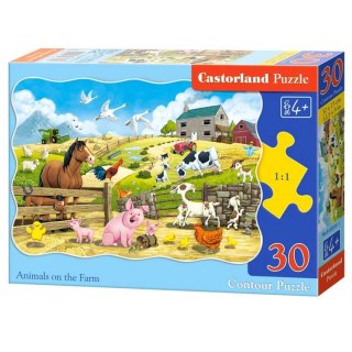 Castorland Puzzle 30-elementów Animals on the Farm