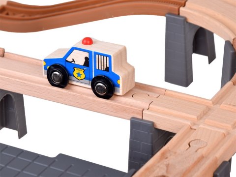 JOKOMISIADA Drewniana Kolejka Klocki zbuduj Miasto Pociąg lokomotywa 100 elem ZA5380