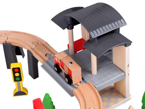 JOKOMISIADA Drewniana Kolejka Klocki zbuduj Miasto Pociąg lokomotywa 100 elem ZA5380