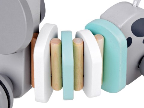 JOKOMISIADA Drewniany Piesek - Zabawka do ciągnięcia na sznurku Szary pies ZA5376