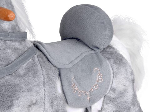 JOKOMISIADA Duży konik Szary Koń na biegunach rży + ruchomy ogon i pysk ZA5441