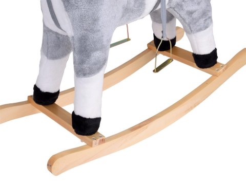 JOKOMISIADA Duży konik Szary Koń na biegunach rży + ruchomy ogon i pysk ZA5441