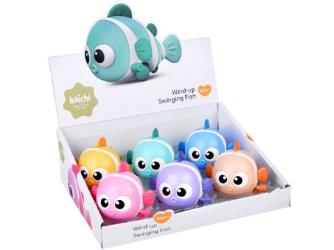 JOKOMISIADA Kolorowa Rybka nakręcana jeżdżąca błazenek ruchomy ogonek ZA5448