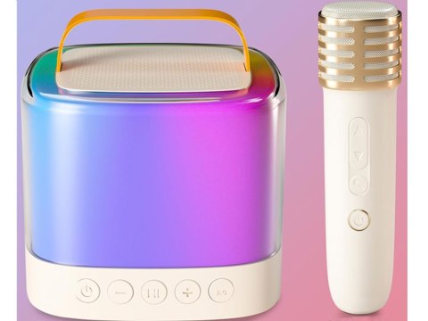 JOKOMISIADA Mikrofony z głośnikiem bezprzewodowy + bluetooth + 2 mikrofony IN0178