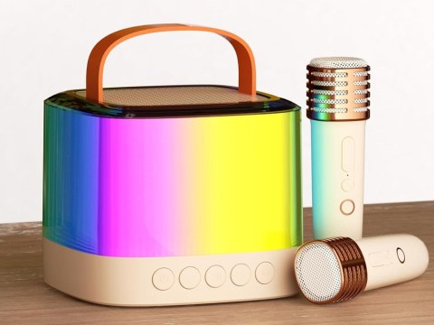 JOKOMISIADA Mikrofony z głośnikiem bezprzewodowy + bluetooth + 2 mikrofony IN0178