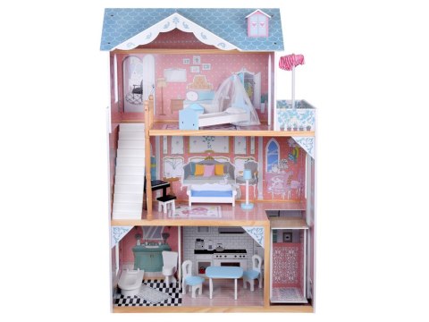 JOKOMISIADA Piękny Piętrowy Duży Drewniany Domek dla Lalek z Meblami ZA5458