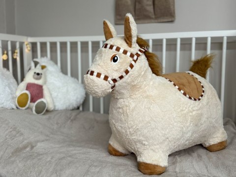 JOKOMISIADA Pompowany konik skoczek pluszowy do skakania dla dziecka pompka ZA5443 JB