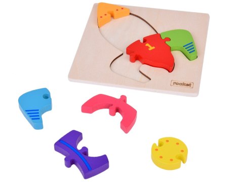 JOKOMISIADA Rakieta Puzzle drewniane Edukacyjna układanka dla dziecka ZA5370