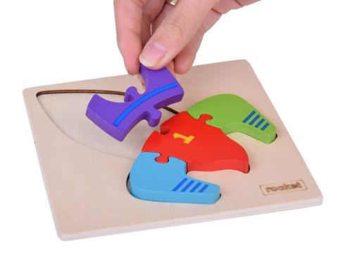 JOKOMISIADA Rakieta Puzzle drewniane Edukacyjna układanka dla dziecka ZA5370
