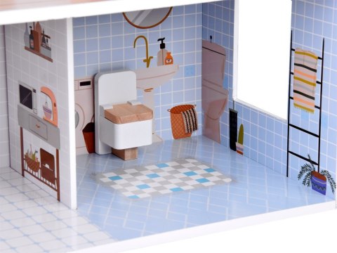 JOKOMISIADA Uroczy domek z meblami Stylowa Drewniana Willa dla Lalek ZA5368