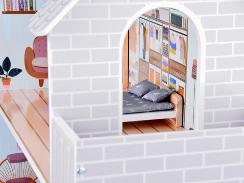 JOKOMISIADA Uroczy domek z meblami Stylowa Drewniana Willa dla Lalek ZA5368