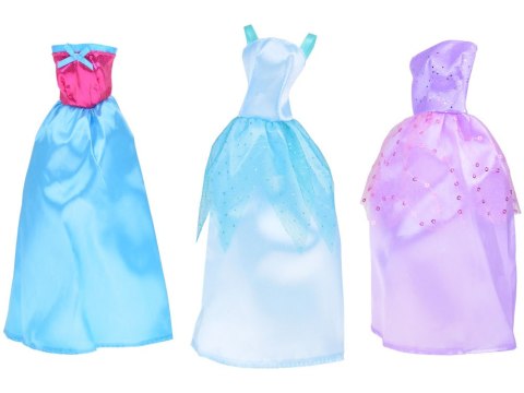 JOKOMISIADA Zestaw Modne ubranka dla lalek Sukienki + biżuteria + akcesoria ZA5414