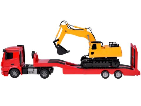 JOKOMISIADA Zestaw na pilota Mercedes Ciężarówka + Naczepa Koparka w skali 1:26 RC0693