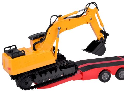 JOKOMISIADA Zestaw na pilota Mercedes Ciężarówka + Naczepa Koparka w skali 1:26 RC0693