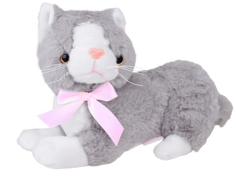 Beppe Maskotka pluszowy szary kot leżący Flico kotek 34cm 12832