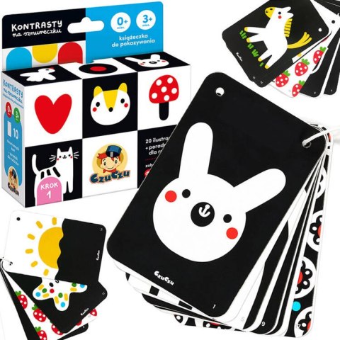 CzuCzu CzuCzu Kontrasty na sznureczku książeczka 20 ilustracji 0m+ 3m+ ZA5549