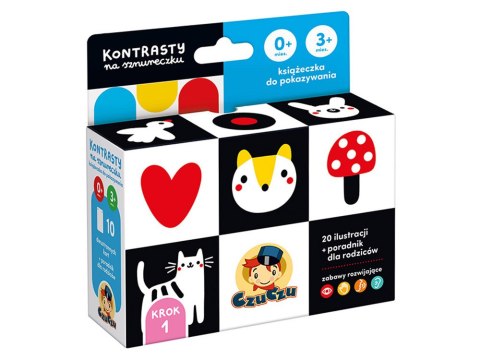 CzuCzu CzuCzu Kontrasty na sznureczku książeczka 20 ilustracji 0m+ 3m+ ZA5549