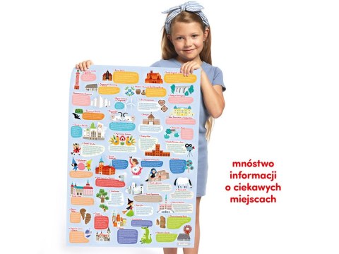 CzuCzu CzuCzu Obserwacyjne puzzle Mapa Polski 100 elementów 5+ plakat ZA5561
