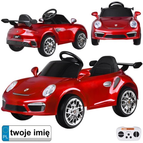 JOKOMISIADA Autko elektryczne na akumulator czerwone Porsche RUF CTR3 + pilot PA0327